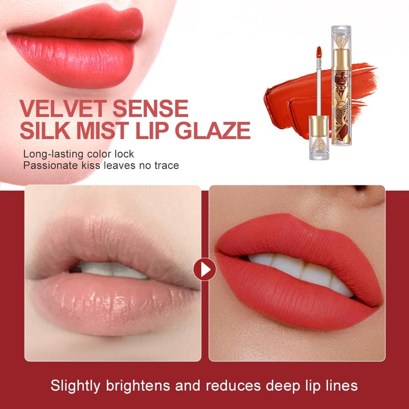 Hxssll Soft Matte Liquid Lipstick in Warm Coral Red, High Pigment Full Coverage Matte Lip Color, Waterproof Smudge-Proof Non-Transfer Lightweight Liquid Lipstick for Long-Wearing Everyday Makeup 79A - Image 3